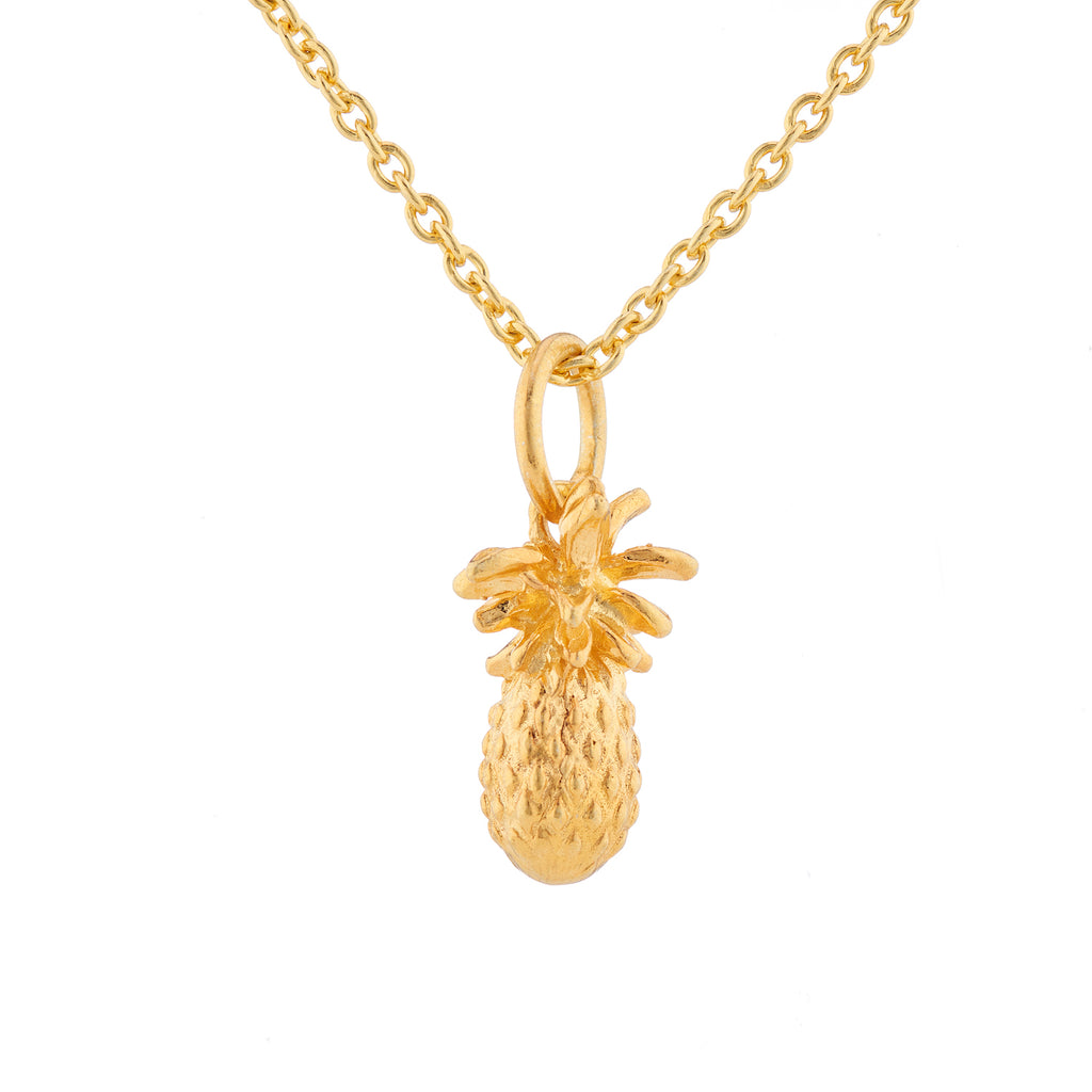 925 Silver gold plated Pineapple Necklace