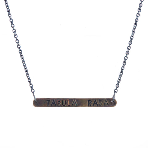 WDTS Window Dressing the Soul Silver - Hand Hammered Short Necklace - TABULA RASA - Mixed Finish