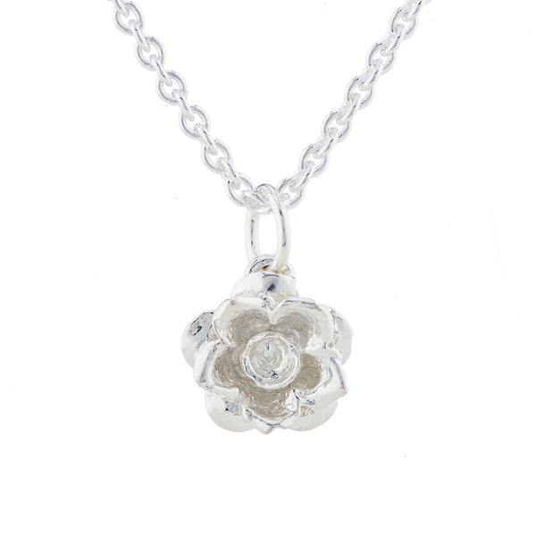 925 Silver Rose Necklace