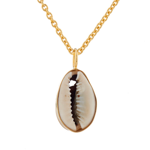 Cowrie shell necklace - 925 Silver Gold plated