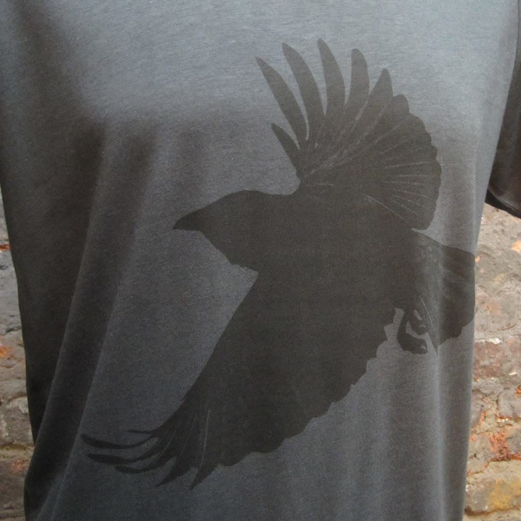 Window Dressing The Soul- Crow Jersey T Shirt Charcoal