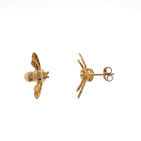 Bee Earrings- 925 Silver with gold plate