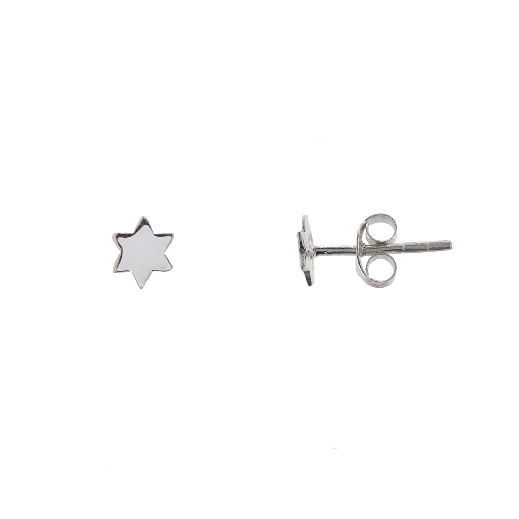 Small star silver studs