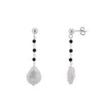 WDTS Pearl Drop Earrings with Ball - silver