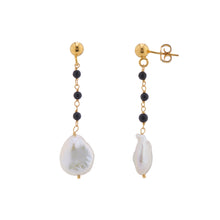 WDTS Pearl drop earrings with ball -gold