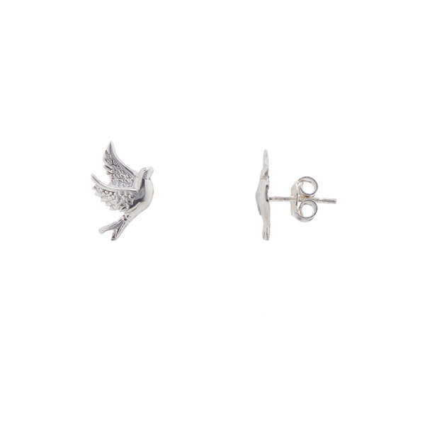 CollardManson 925 Silver Little Bird Studs