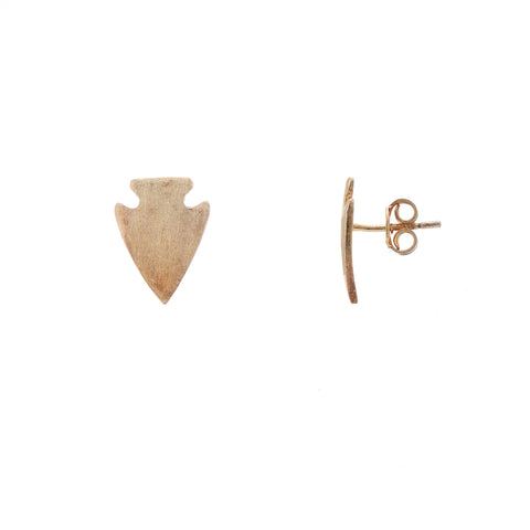 Arrowhead earrings - gold plated