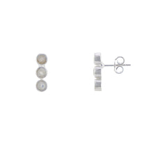 925 Silver triple Moonstone Earrings