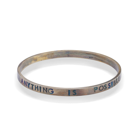 WDTS  bangle - ANYTHING IS POSSIBLE - mixed finish