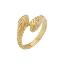 Two headed snake ring - gold