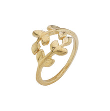 Gold plated 925 Silver leafy Ring