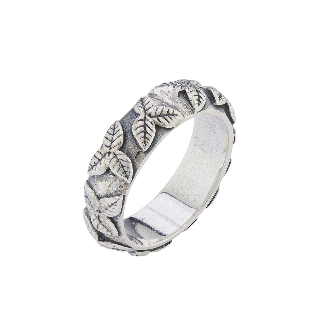 925 Silver Foliage ring