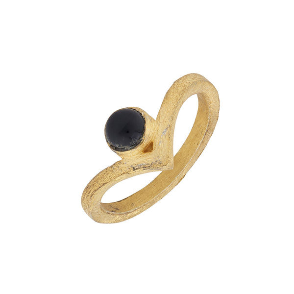 Chevron ring - Onyx