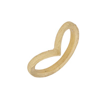 Chevron ring - brushed gold plated