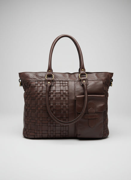 Sienna Bohemian Leather Bag -  Brown