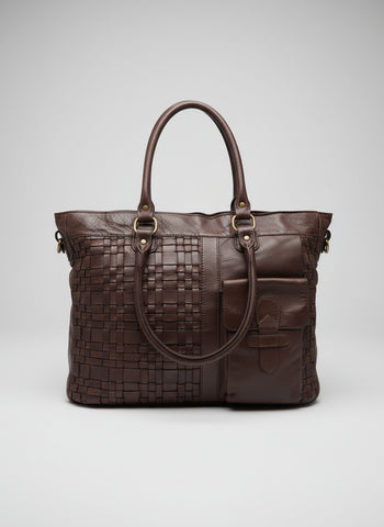 Sienna Bohemian Leather Bag -  Brown