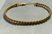 925 Gold Plated Silver rope chain bracelet