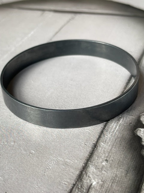 WDTS Wide Bangle - 925 Silver OXIDISED