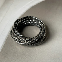 8 Twisted Silver Rings