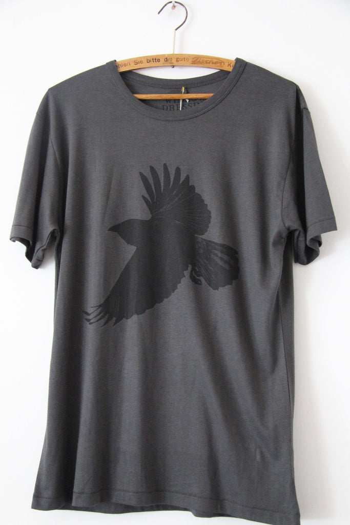 Window Dressing The Soul- Crow Jersey T Shirt Charcoal