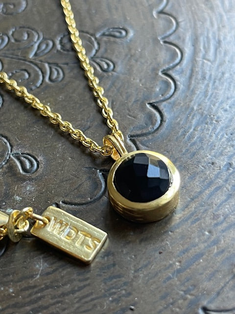 WDTS Mini Pavani Necklace - Black onyx stone