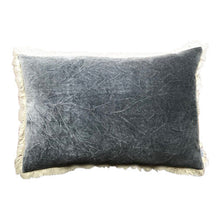 Stonewashed Velvet Cushion cover - Charcoal 40x60
