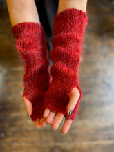 WDTS - Long Arm warmers in Berry Mohair Wool
