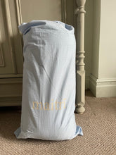 Maitri: Cream and blue striped mattress