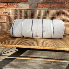 Maitri: Recycled Cream and black chain stripe mattress