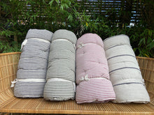 Maitri: Recycled Cream and Dusty Pink stripes mattress
