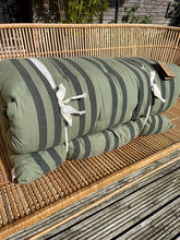 Maitri: Double sided printed cotton mattress 70 x 180cm Olive green, charcoal