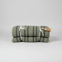 Maitri: Double sided printed cotton mattress 60 x 100cm Olive green, charcoal