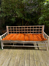 Lyla Linen / Velvet floor mattress 70 x 175cm Rust / Natural w'cotton filling