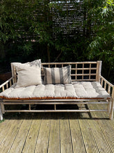 Lyla Linen / Velvet floor mattress 70 x 175cm Rust / Natural w'cotton filling