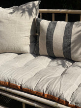 Lyla Linen / Velvet floor mattress 70 x 175cm Rust / Natural w'cotton filling