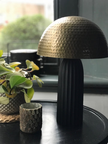 Vega lamp Medium  - Antique brass finish Iron and antique black finish aluminium