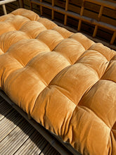 Lyla Linen / Velvet floor mattress 70 x 175cm Mustard / Natural