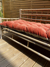Lyla Linen / Velvet floor mattress 70 x 175cm Rust / Natural