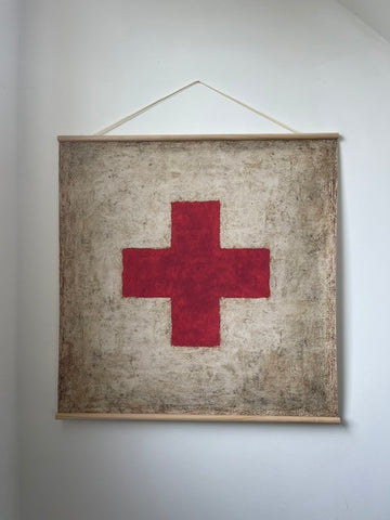 Red Cross Canvas Wall Art