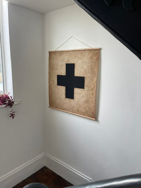 Black Cross Canvas Wall Art