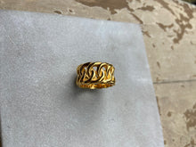 925 Silver Chain ring Gold