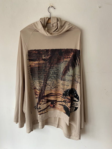 Rundholz AW25 2300905 dress waikiki sand print