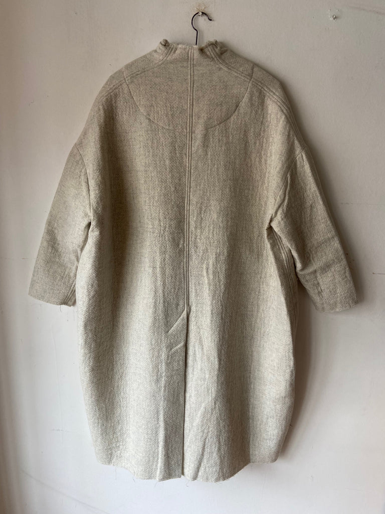MAMA B AW25 Azimut Coat - Naturale