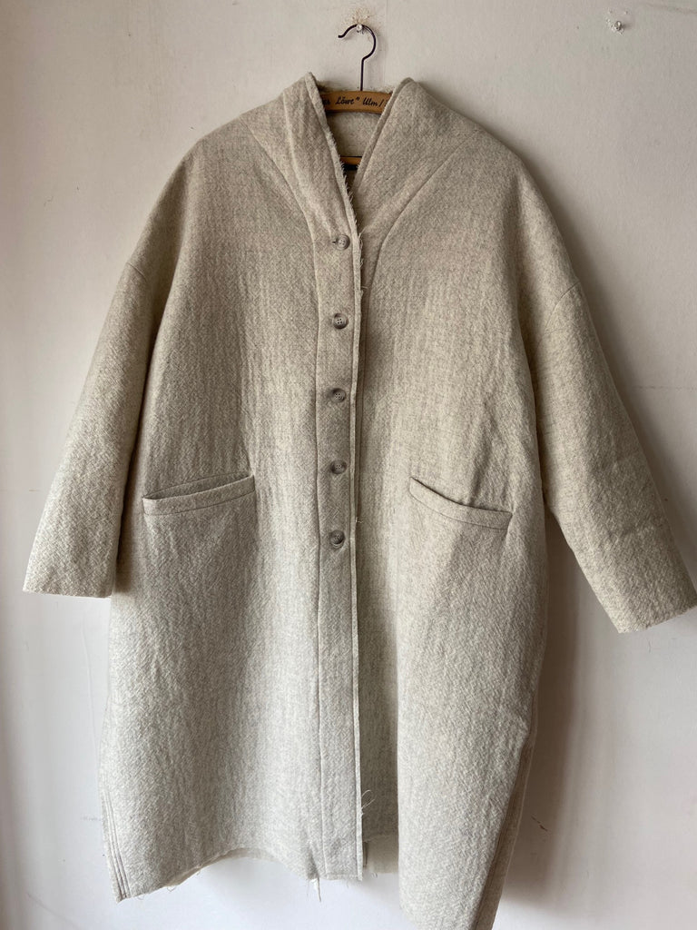 MAMA B AW25 Azimut Coat - Naturale