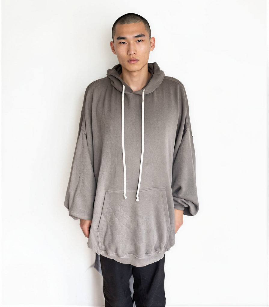 RICK OWENS SS26 Temple HUN Hoodie In Dust NEP TERRY Jersey