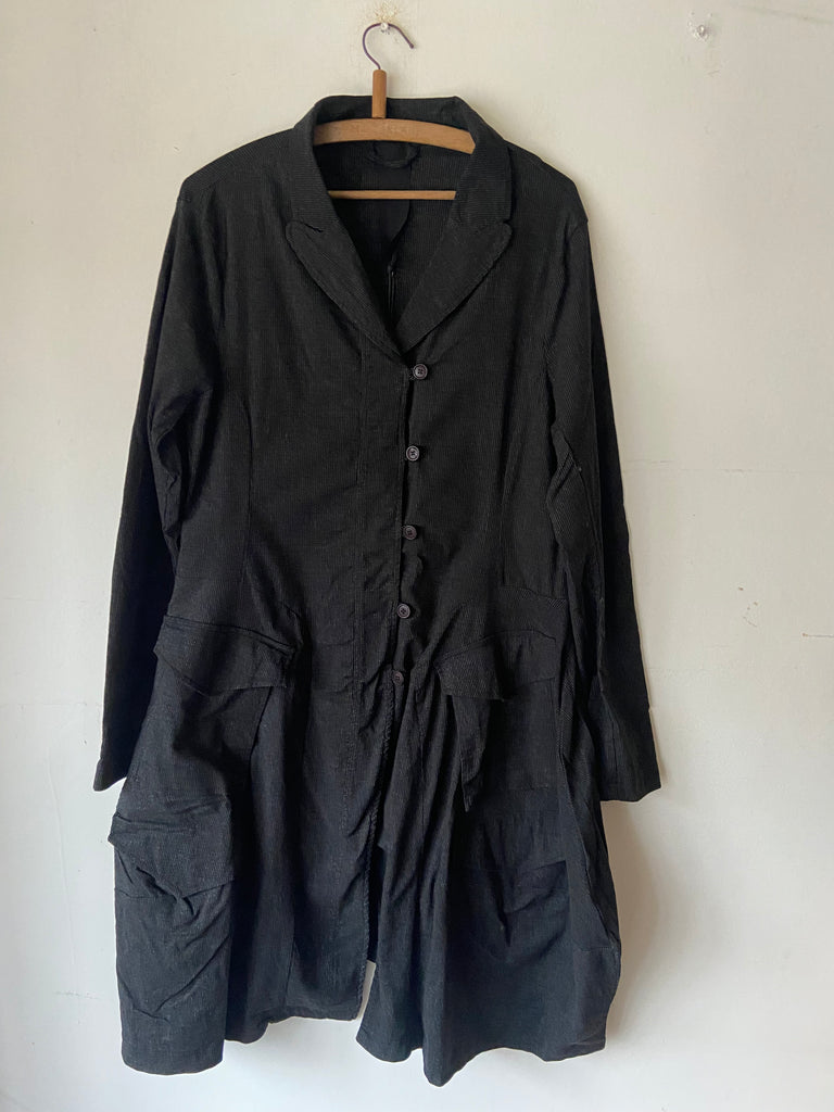 Rundholz AW25 3411202 coat black stripe