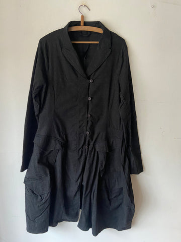 Rundholz AW25 3411202 coat black stripe