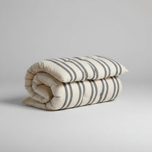 Maitri Cream and charcoal striped mattress 60 x 100cm