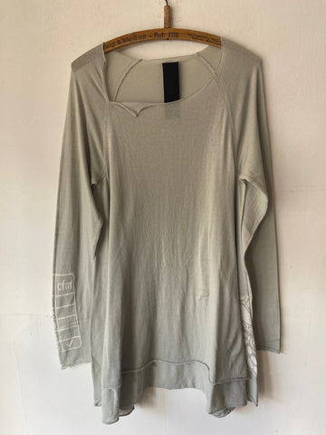 Rundholz SS25 3410703 pullover grey off-white
