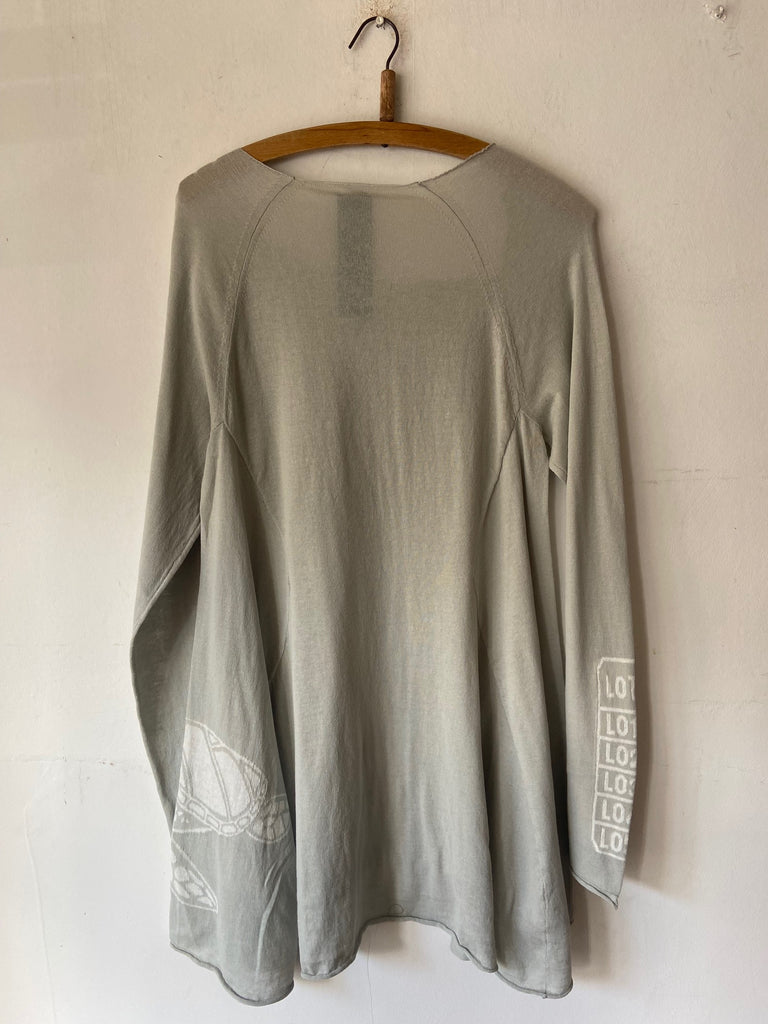 Rundholz SS25 3410703 pullover grey off-white